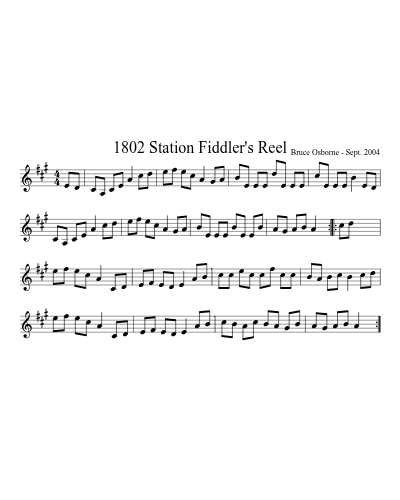 1802 Station Fiddler's Reel