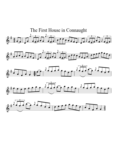The First House in Connaught sheet music preview