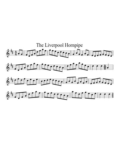 The Liverpool hornpipe (Version 3) sheet music preview
