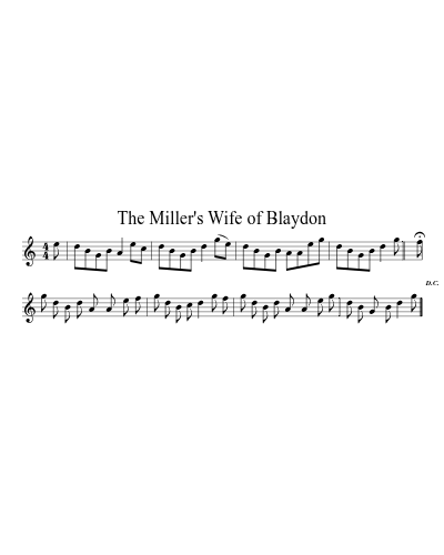 The Miller's Wife of Blaydon sheet music preview