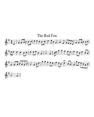 The Red Fox sheet music preview