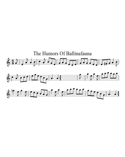 The Humors of Ballinafauna (Version 2) sheet music preview