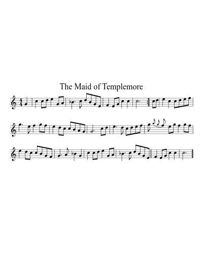 The Maid of Templemore sheet music preview