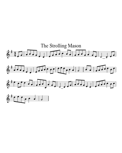 The Strolling Mason sheet music preview