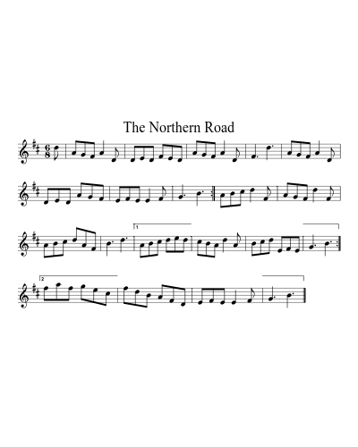 The Northern Road (Version 2) sheet music preview