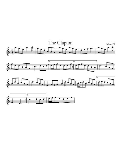 The Clapton sheet music preview