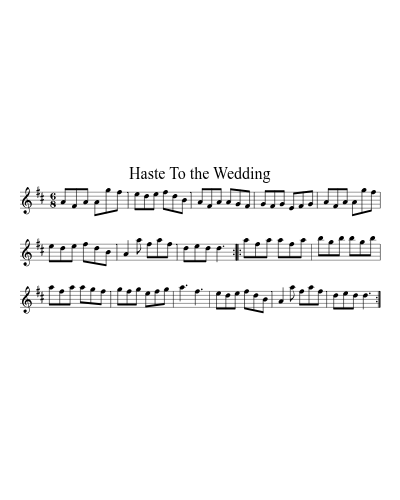Haste to the Wedding (Version 8) sheet music preview