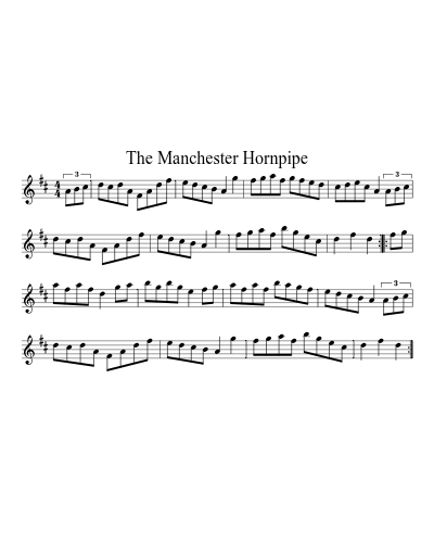 The Manchester Hornpipe (Version 2) sheet music preview