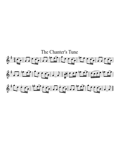 The chanter's tune (Version 3) sheet music preview