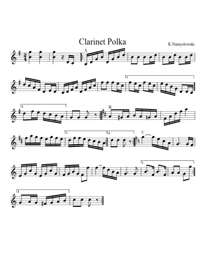 Clarinet Polka preview