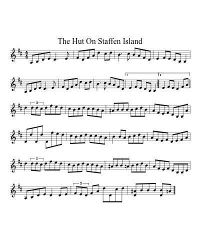 The Hut On Staffen Island sheet music preview