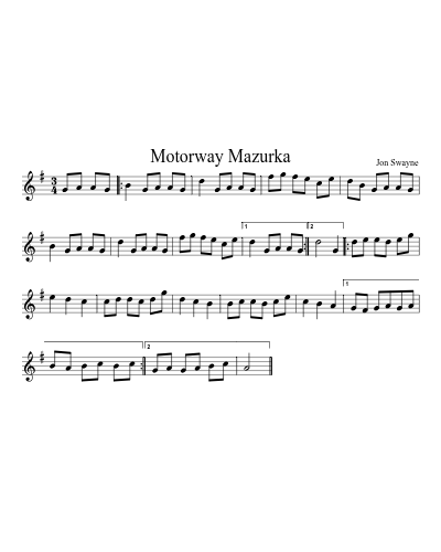 Motorway Mazurka (Version 2) preview