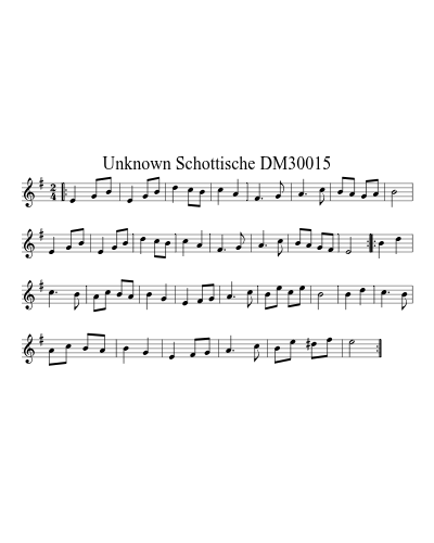 Unknown Schottische DM30015 sheet music preview