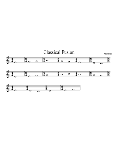 Classical Fusion sheet music preview