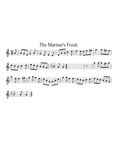 The Mariner's Frock sheet music preview