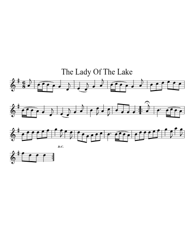 the LADY OF THE LAKE (Version 2) sheet music preview