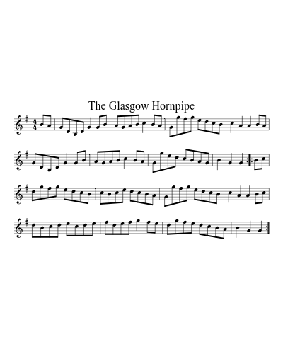 The Glasgow Hornpipe (Version 2) sheet music preview