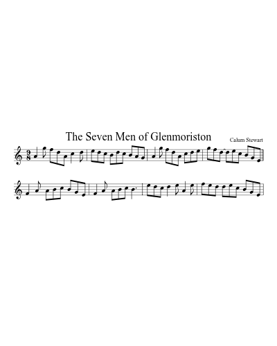 The Seven Men of Glenmoriston sheet music preview