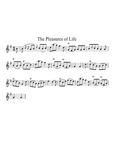 The Pleasures of Life sheet music preview