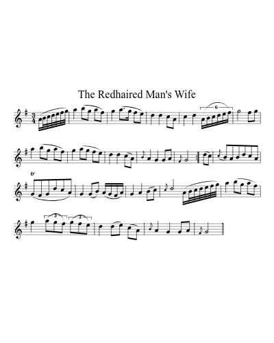 The Redhaired Man's Wife sheet music preview