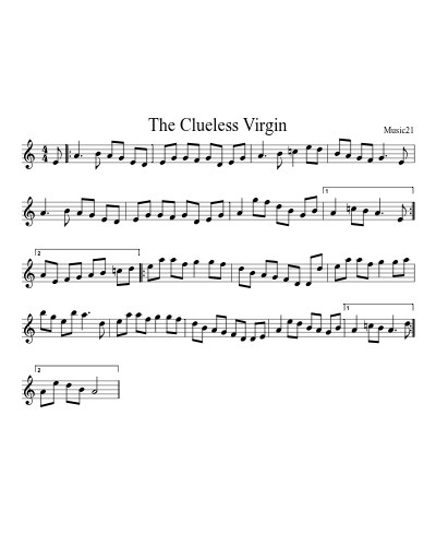 The Clueless Virgin sheet music preview