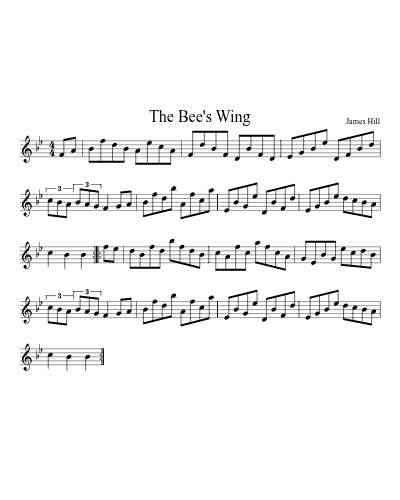 The Bee's Wing sheet music preview