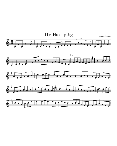 The Hiccup Jig sheet music preview