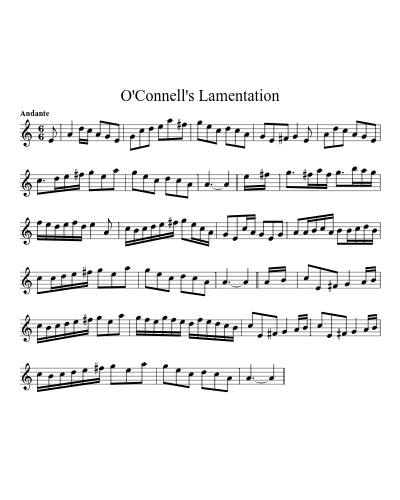 O'Connell's Lamentation (Version 2)