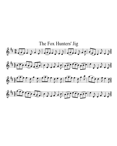 The Fox Hunters' Jig sheet music preview