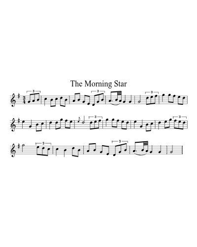The Morning Star (Version 3) sheet music preview