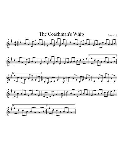 The Coachman's Whip sheet music preview