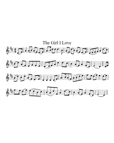 The Girl I Love sheet music preview