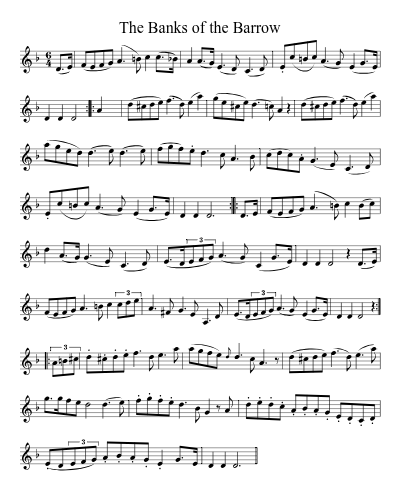 The Banks of the Barrow sheet music preview