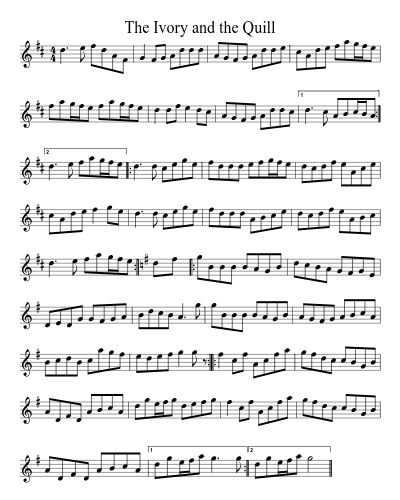 The Ivory and the Quill sheet music preview