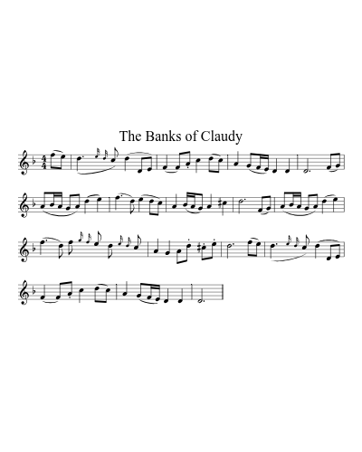 The Banks of Claudy sheet music preview