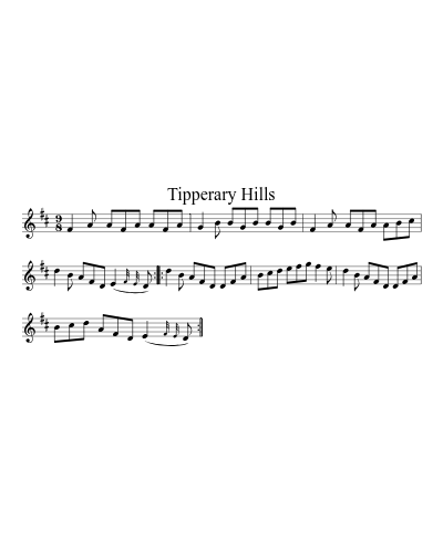 Tipperary hills (Version 3) sheet music preview