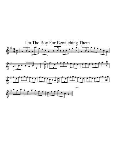 I'm the Boy for Bewitching Them (Version 2)