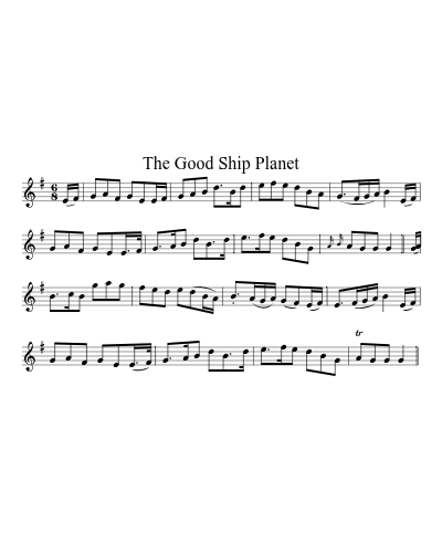 The Good Ship Planet sheet music preview