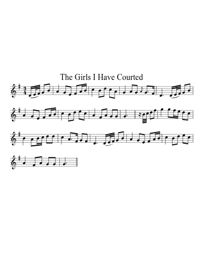 The Girls I Have Courted