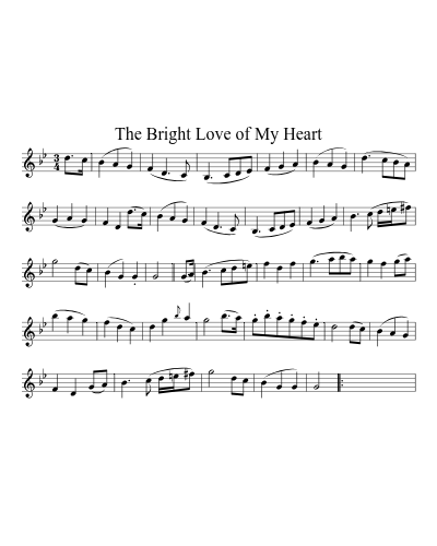 The Bright Love of My Heart sheet music preview