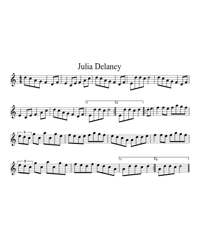 Julia Delaney (Version 5) sheet music preview