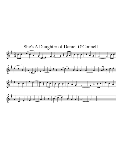 She's A Daughter of Daniel O'Connell