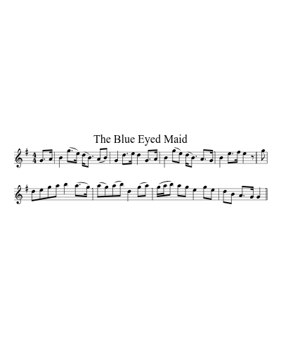 The Blue Eyed Maid sheet music preview
