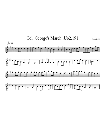Col. George's March. JJo2.191