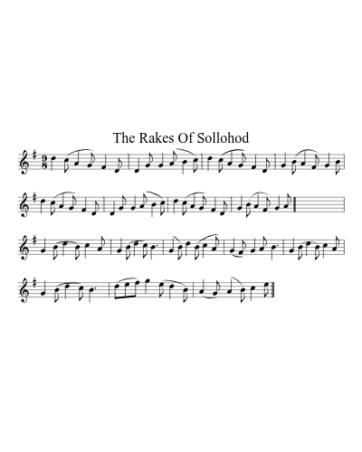The Rakes Of Sollohod sheet music preview