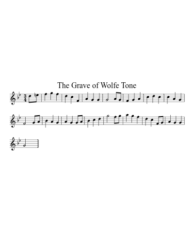 The Grave of Wolfe Tone sheet music preview