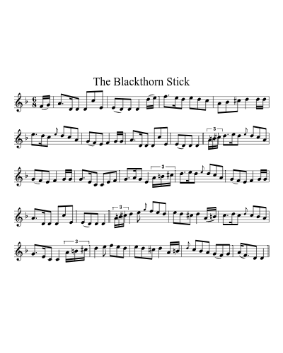 The blackthorn stick (Version 2) sheet music preview