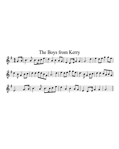 The Boys from Kerry sheet music preview