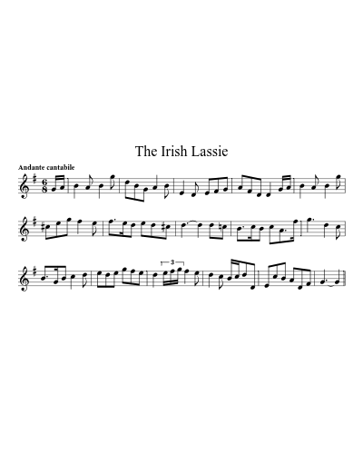 The Irish Lassie sheet music preview
