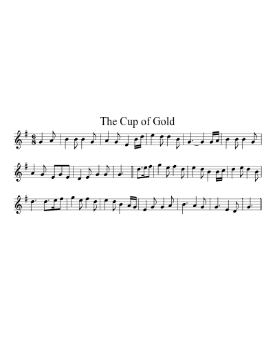 The Cup of Gold sheet music preview